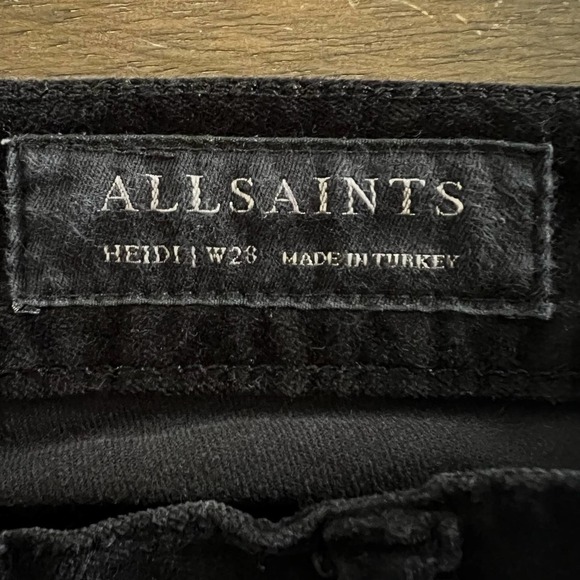 ALLSAINTS Heidi Cropped Velvet Pants Size 28 - Picture 5 of 5